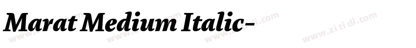 Marat Medium Italic字体转换